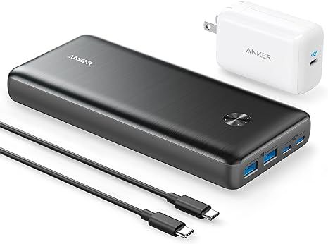 Anker Power Bank, 25,600mAh Portable Charger 87W Bundle with 65W USB-C Wall Charger, Works for MacBook Pro, Dell XPS, Microsoft, Pixelbook, iPhone 13 series, Samsung, iPad Pro, and More